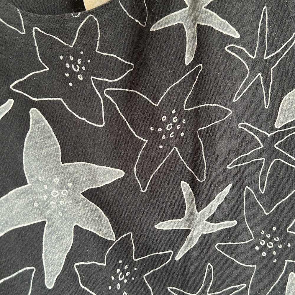 Fresh Produce Starfish Tee Shirt Dress Women’s Small Black - Picture 3 of 3